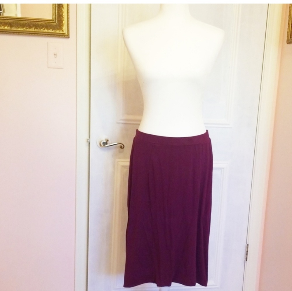 QVC Simontons Says plum high-low skirt
